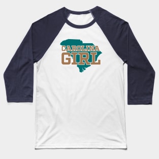 South Carolina Girl - Coastal Bronze Teal SC Baseball T-Shirt